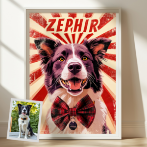 Colorful Pop Art Pet Portrait from Photo