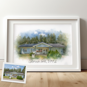 Custom Watercolor Home Art